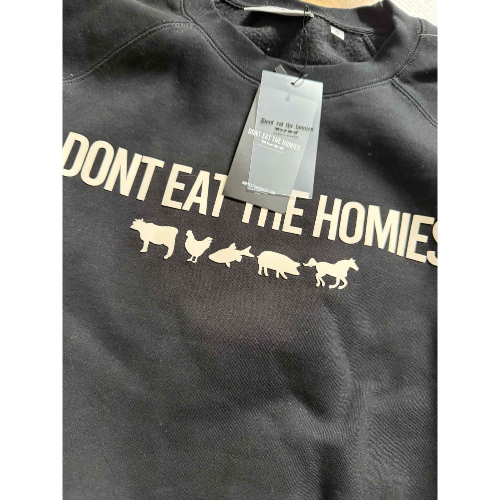 Og "Don't Eat The Homies" Long Sleeve Black Crewneck Sweatshirt, Men's Small — image 2 of 5